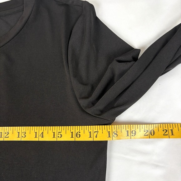 Michael Kors Dress Small Black with Stripped Ruffle Hem Y2K Minimalist - Picture 9 of 12